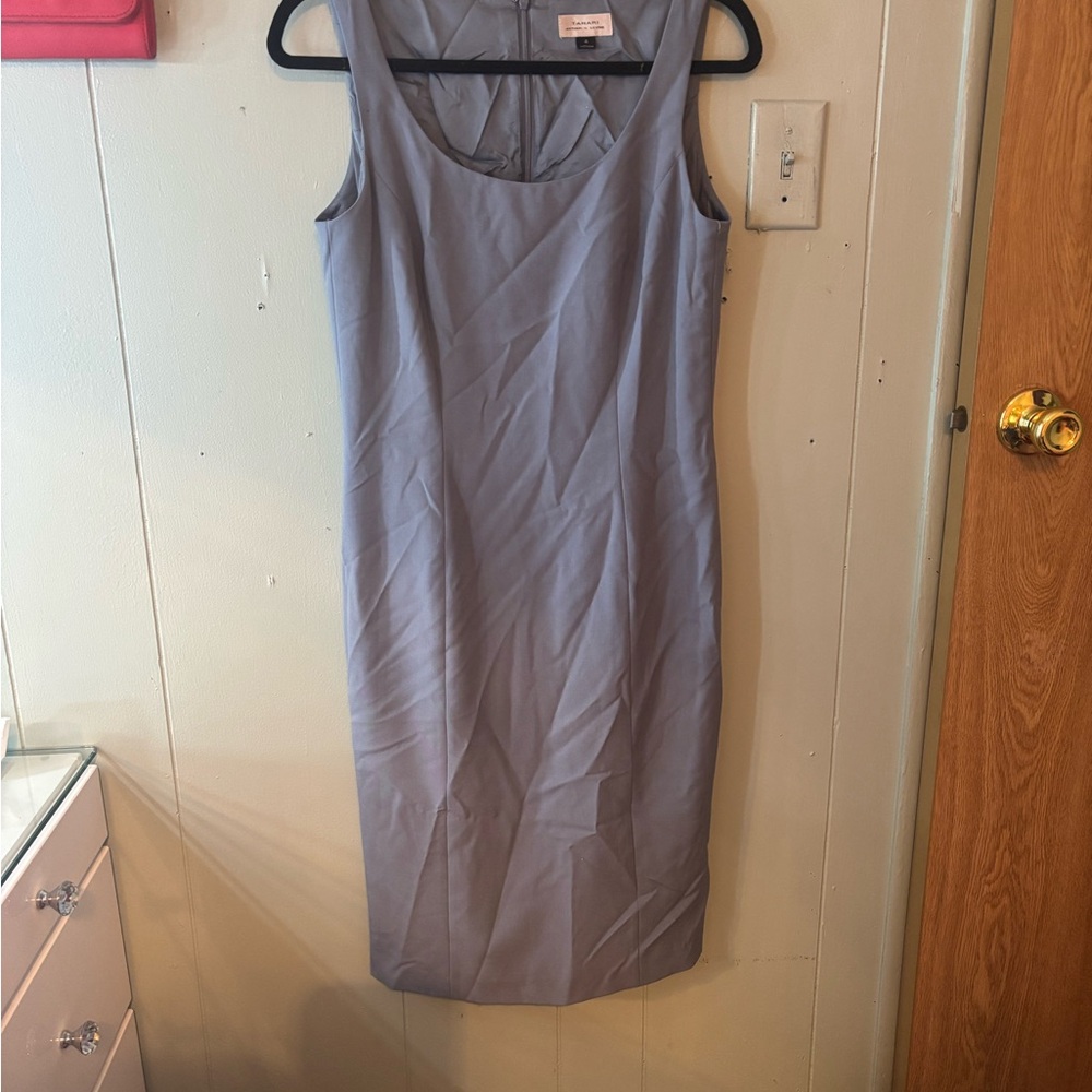 Tahari Light Gray Midi Dress
